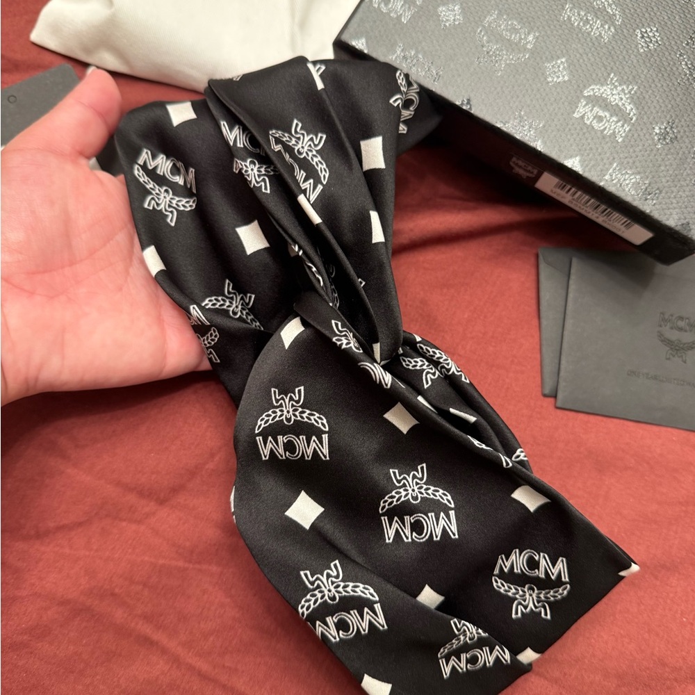 MCM Monogram Black and White headband